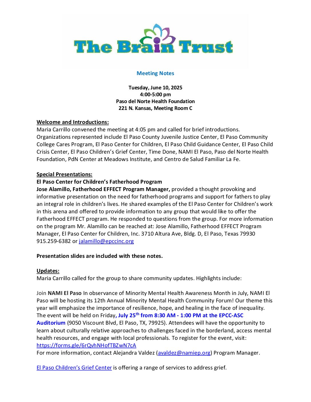 Brain trust meeting notes 6 10 2025 final